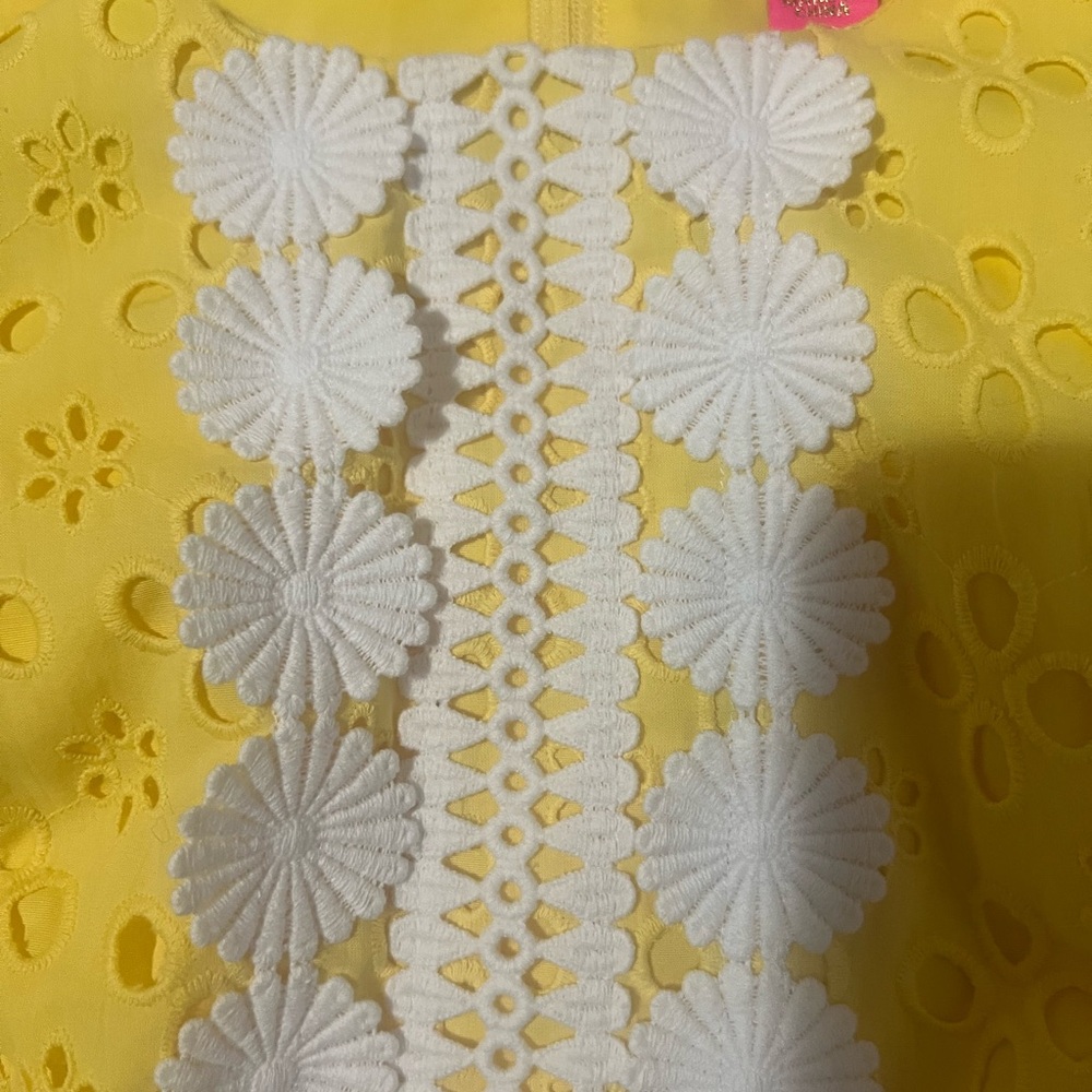 Lilly Pulitzer RAILEE Mini SHIFT DRESS St Tropez Yellow Size 2 Sleeveless Summer - Picture 8 of 15